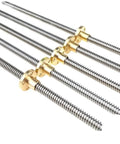 Left Hand Thread T8 Lead Screw 2mm Pitch 8mm Diameter Trapezoidal Rod With Brass Nut For 3D Printer 304 Stainless Steel 100mm Length