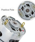 Durable 18V Dc Micro Gear Motor With 13 Tooth Diameter Pinion showing positive pole connection for Bosch Gsr182Li drills.