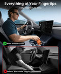Driver using Center Console Organizer For Tesla Model Y Juniper 2025 2026 And Model 3 Highland 2024 2026 All Trims, instant access.