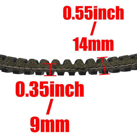 Heavy Duty Drive Belt for Yamaha Grizzly Kodiak Rhino Wolverine ATVs 400 450 YFM400 YFM450 YXR450 Fits 3C2-17641-00-00 5GH-17641-00-00 5GH-17641-10-00 5GH-17641-11-00 Replacement, 873mm x 30mm x 14mm