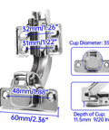 Rock Solid 135 Degree Kitchen Cabinet Hinges For Corner Cabinets With No Hassle Overlay Mount Hardware dimensions and details