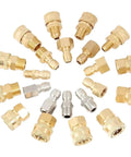 Heavy Duty Quarter Inch Brass Quick Connect Water Coupler For High Pressure Car Wash And Garden Irrigation Hose Hookup With Dependable Leak Free Seal, various connectors.