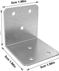 Forty Piece Heavy Duty Metal Corner Braces And Top Tier L Brackets For Woodworking showing a 5x5cm metal L bracket with smooth edges.