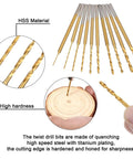 10 small drill bits for jewelry making, part of the 3 Speed Cordless Mini Drill Pen USB Rechargeable DIY Electric Hand Drill Kit.