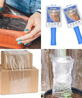 Two Pack Heavy Duty Stretch Wrap Film With Easy Spin Winding Handle And 80 Gauge Self Adhesive Pallet Rolls in use for packaging.