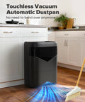 Touchless Vacuum Automatic Dustpan With 6L Capacity, 20Kpa Corded Canister Vacuum in kitchen with auto sensor activation