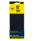 Packaging of Emery Cloth Sandpaper Set For Metal Surfaces 3 Cloth Backed Sheets With Coarse Medium And Fine Grits 3.67 X 9 Inches