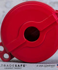 Heavy Duty Gate Valve Lockout For 1 To 2.5 Inch Valves Red Lockout Tagout Lock With Impact Resistant Water Faucet And Tank Lock