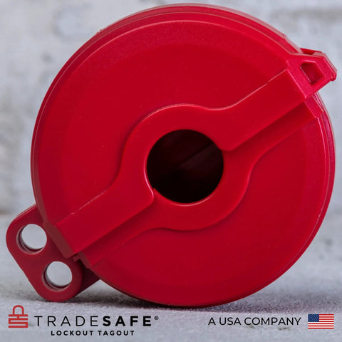 Heavy Duty Gate Valve Lockout For 1 To 2.5 Inch Valves Red Lockout Tagout Lock With Impact Resistant Water Faucet And Tank Lock