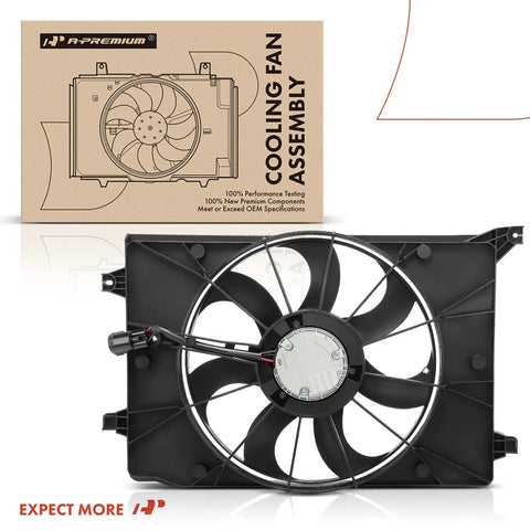 Replacement For Chevy Bolt EV Cooling Radiator Fan Blower With Brushless Motor, fits 2017-2023 Bolt EUV, showing fan assembly.