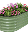 Galvanized Raised Garden Bed Kit Four By Two By Seventeen Inch Tall Beefy Back Friendly Metal Planter For Vegetables And Flowers