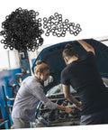 500-Piece Spring Wave Washer Kit Set For Home Auto And Marine Use Heavy-Duty Wave Washers Compression Gaskets Electrical Connection Seals Vibration-Resistant Assortment For DIY Repairs And Upgrades, black washers for auto repair