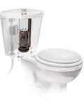 Toilet with Genuine Dual Flush Valve Replacement Button For 3 Inch Toilets, Tank Lid Mount, Chrome Finish, Easy Install