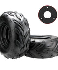 16x8-7 ATV Wheels 3 Hole 7 Inch Rim Tubeless Set Of 2 With Hubs Left And Right Fits Kazuma Quad ATV Go Kart UTV