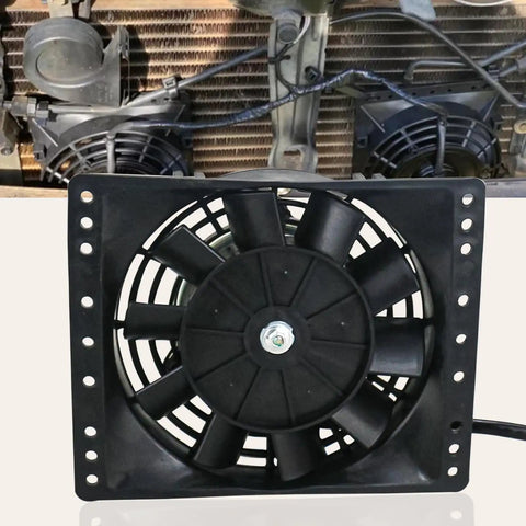 6 Inch Slim Push Pull Electric Cooling Fan Kit With 650 CFM Radiator Oil Cooler Mount Black 2 Pack 2250 RPM 80W Durable