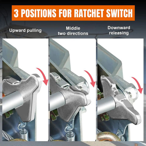 600 Lb Hand Winch For Trailers And Boats, Beefy Heavy Duty Manual Crank Winch With 23 Ft Steel Cable, Boat Trailer Towing And ATV Hauling, Durable Rope Gear For Easy Load And Unload, 3-position ratchet switch