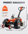 Product dimensions of Super Duty Electric Trailer Dolly With 6 Wheels Boosts 7500 Max Load for RVs and Car Trailers.