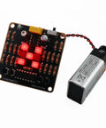Electronic Dice Soldering Kit For Beginners And Students DIY LED Dice Circuit With 555 Timer And CD4017 Counter top view with LEDs