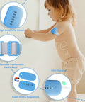 USB Rechargeable Bed Wetting Alarm for Boys and Girls With Ultra Sensitive Sensor, Loud Beep and Strong Vibration, Kid Friendly Potty Training Aid for Nighttime Enuresis, Quick Wake Up Call, Durable and Easy to Use, Blue on toddler wearing elastic band