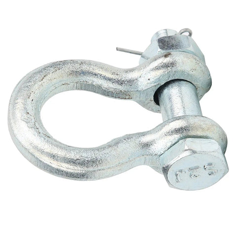 Heavy Duty Bow Anchor Shackle For Ship Lifting 2T To 6.5T Galvanized Alloy Steel Hardware Tool With Nut, close-up view.