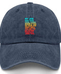 Low Profile Navy Blue Adjustable Baseball Hat For Men Built From Soft Cotton With Breathable Holes All Day Comfort And Classic Timeless Dope Style Ready