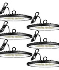 UFO LED High Bay Light Beast Mode Bright 150W 21000 Lumen 5000K Shop Lighting for Workshop Warehouse Barn IP65 Waterproof UL Listed 6 Pack