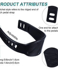 2 Pairs Universal Exercise Bike Pedal Straps For Home Gym Durable Rubber Straps Built Wider And Longer For Maximum Comfort