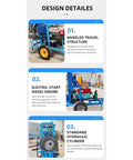 Design details of Portable Water Well Drilling Rig With Hydraulic Drive For Small Farms Residential Lots And Groundwater Projects