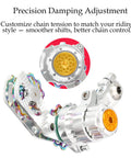 Single Speed Chain Tensioner Kit For Hardtail MTB BMX DJ And Folding Bikes, CNC 6061 aluminum with 11T guide pulley close-up