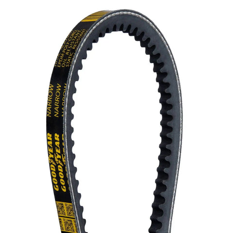 Industrial Narrow Cogged V Belt 5VX850 High Performance Wedge Drive For Heavy Machinery Quiet Operation Long Lasting EPDM Rubber Meets OEM Specs Across Heavy Equipment In Farms Mines And Factories For Peak Reliability And Quiet Performance. side view