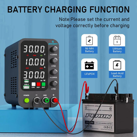 Adjustable Bench Power Supply 0 To 32V 0 To 10A With Encoder Knob And Output Switch Intelligent Charging Mode