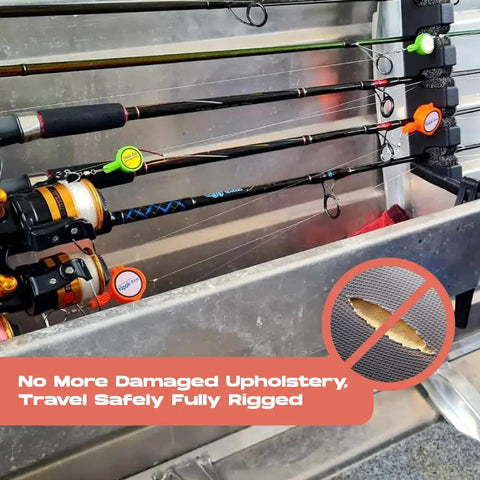 Fishing rods with green knot tying tool for fishing pack of 2 safe hook guard to prevent hook injuries while tying tackle
