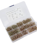 Ultimate 65 Manganese Steel Spring Clips And Hose Clamp Assortment Kit With 345 Pieces In 9 Sizes Perfect For Fixing Fuel Lines On Atvs Motorcycles And Snocyclers That Need A Solid Grip Without Breaking The Bank. Open plastic case with 5mm-13mm steel clamps.