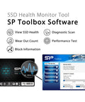 256GB 2.5 Inch SATA III SSD With 3D NAND A55 SLC Cache For Rocket Fast Boots Snappy Multitasking Ultrabook Ready Performance Upgrade Perfect For Gaming Rigs Creative Pros And Daily Drivers Seeking Longer Lifespan, SP Toolbox software screen