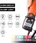 Displaying the Pocket Pen Multimeter With Backlit Display Auto Power Off Handy Tool For DIY Electronics Measures AC Up To 600V DC From 0.2V.