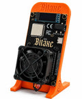 Compact Bitcoin Miner With Open Source SHA256 BM1370 ASIC 1.2TH/s Default And 1.4TH/s High Power Solo BTC Mining, orange stand
