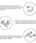 360 Piece M3 Stainless Steel 304 Hex Button Head Bolts Screws And Nuts Kit With Sizes 4Mm 6Mm 8Mm 12Mm 16Mm 20Mm DIY