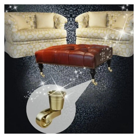 Orange Piano Copper Stem Casters For Small Furniture And Chair Wheels on stylish furniture with smooth rolling action.