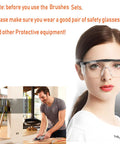Pro Grade Beast Diamond Grinding Bit Set user wearing safety glasses during woodworking project with rotary tools 8mm head