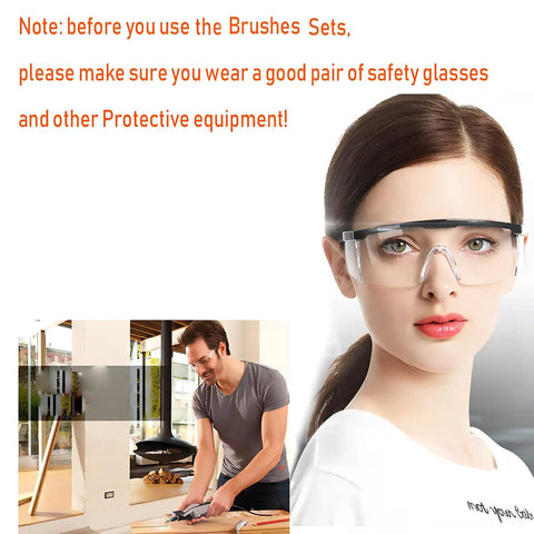 Pro Grade Beast Diamond Grinding Bit Set user wearing safety glasses during woodworking project with rotary tools 8mm head