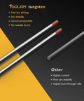 3/32 Inch By 7 Inch Red EWTh-2 TIG Tungsten Electrodes 10 Pack Vacuum Sealed Anti Oxidation AWS A5.12M/A5.12:2009 Compliance