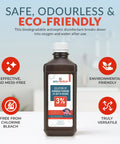 Hydrogen Peroxide 32 Oz First Aid Antiseptic And Multipurpose Cleaner 3 Percent USP For Minor Cuts Scrapes Insect Bites And Skin Irritations Perfect For Home Use And Everyday DIY First Aid, 32 oz bottle