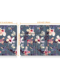 Slim RFID Passport Holder Travel Wallet With Card Slots, Blooming Hibiscus Design, Lightweight Durable Synthetic Leather open view.