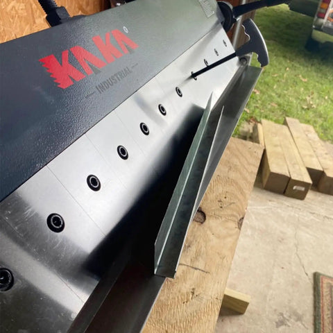 Built Tough 48 Inch Box And Pan Sheet Metal Brake Handling 16 Gauge Mild Steel With Quick Swap Fingers And Zero Drag Blade Gap Adjust For No Hassle Fabrication On A Busy Shop Floor