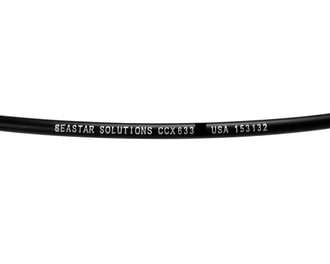 Xtreme Control Cable For SeaStar Solutions OEM Direct Replacement 7 Foot Length With Universal 10 To 32 Thread Ends Durable Marine Steering Cable 4 Inch Bend Radius For Tight Turns black SeaStar Solutions marked cable