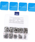 600 Piece M2 Stainless Steel Spring Washer Assortment Kit Lock Split Washers For Vibration Resistance And Tight Fit In Machinery And Equipment DIY Friendly Kit Pro, open case