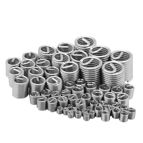 Stainless Steel Wire Thread Insert Kit, 60 Pcs, Metric M8 M10 Thread Repair Inserts, Restore Damaged Threads