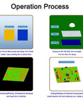 Operation process for single sided copper clad PCB laminate board FR4 glass fiber 300 x 200 x 2mm DIY electronics projects