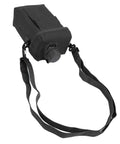 2L Water Bottle Waist Pack With Leakproof PVC Hydration Bag, black with adjustable strap, front view