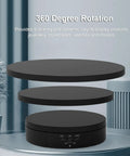 Hype Your Product With This Sick 3-In-1 Electric Rotating Display Stand That Spins Smooth 360 Degrees So You Can Score Crisp Photos And Viral Tiktok Videos Anytime You Need, featuring three black rotating platforms.